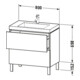 Duravit Meuble sous-lavabo c-bonded L-Cube 80x48 cm, 1 tiroir, blanc marbré, 2 tiroirs, vertical