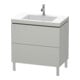 Duravit Meuble sous lavabo c-bonded L-Cube 80x48 cm, 1 tiroir, blanc mat, 2 coulissants, vertical-1