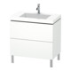 Duravit Meuble sous lavabo c-bonded L-Cube 80x48 cm, 1 tiroir, blanc mat, 2 coulisses, debout-1
