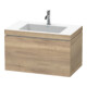 Duravit Meuble sous lavabo c-bonded L-Cube 80x48 cm, 1 tiroir, blanc œuf, 1 coulissant, suspendu-1