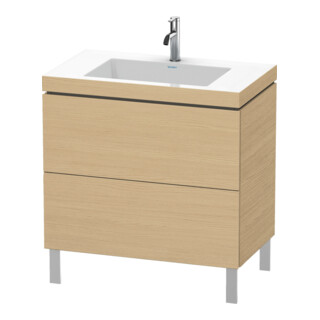 Duravit Meuble sous lavabo c-bonded L-Cube 80x48 cm, 1 tiroir, E N, 2 coulissants, sur pied
