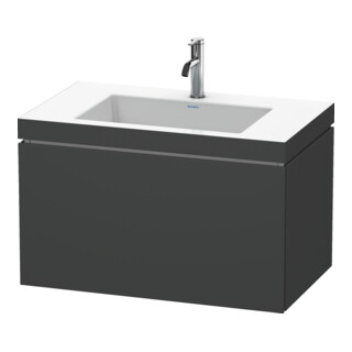 Duravit Meuble sous-lavabo c-bonded L-Cube 80x48 cm, 1 tiroir, graph ma, suspendu