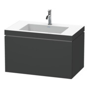 Duravit Meuble sous-lavabo c-bonded L-Cube 80x48 cm, 1 tiroir, graph ma, suspendu-1