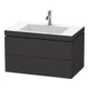 Duravit Meuble sous-lavabo c-bonded L-Cube 80x48 cm, 1 tiroir, gris mat, 2 tiroirs, suspendu-1