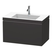 Duravit Meuble sous-lavabo c-bonded L-Cube 80x48 cm, 1 tiroir, gris mat, suspendu-1