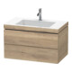 Duravit Meuble sous-lavabo c-bonded L-Cube 80x48 cm, 1 tiroir HL, blanc marbré, 2 tiroirs, suspendu-1