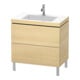 Duravit Meuble sous-lavabo c-bonded L-Cube 80x48 cm, 1 tiroir, méd. œuf, 2 coulissants, debout-1
