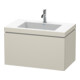 Duravit Meuble sous-lavabo c-bonded L-Cube 80x48 cm, 1 tiroir, Tau mat, suspendu-1