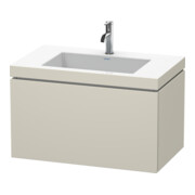 Duravit Meuble sous-lavabo c-bonded L-Cube 80x48 cm, 1 tiroir, Tau mat, suspendu-1