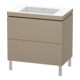 Duravit Meuble sous lavabo c-bonded L-Cube 80x48 cm, sans robinet, 2 tiroirs, debout-1