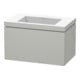 Duravit Meuble sous-lavabo c-bonded L-Cube 80x48 cm, sans trop-plein, blanc mat, 1 tiroir, suspendu-1