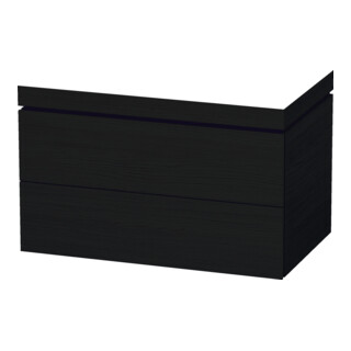 Duravit Meuble sous lavabo c-bonded L-Cube 80x48 cm, sans trop-plein, blanc œuf, 2 tiroirs