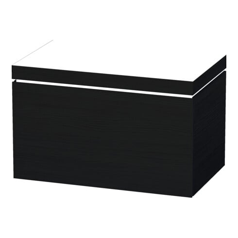 Duravit Meuble sous lavabo c-bonded L-Cube 80x48 cm, sans trop-plein, chêne noir, 1 tiroir