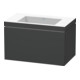 Duravit Meuble sous-lavabo c-bonded L-Cube 80x48 cm, sans trop-plein, graphite mat, 1 tiroir, suspendu-1