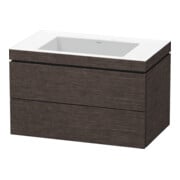 Duravit Meuble sous-lavabo c-bonded L-Cube 80x48 cm, sans trou, 2 tiroirs, suspendu-1