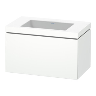 Duravit Meuble sous-lavabo c-bonded L-Cube 80x48 cm, sans trou, blanc mat, 1 tiroir, suspendu