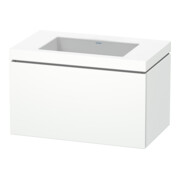 Duravit Meuble sous-lavabo c-bonded L-Cube 80x48 cm, sans trou, blanc mat, 1 tiroir, suspendu
