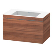 Duravit Meuble sous lavabo c-bonded L-Cube 80x48 cm, sans trou, noyer naturel, 1 tiroir, suspendu-1