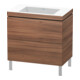 Duravit Meuble sous lavabo c-bonded L-Cube 80x48 cm, sans trou, noyer naturel, 2 tiroirs, debout-1