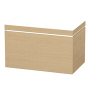 Duravit Meuble sous lavabo c-bonded L-Cube 80x48 cm, sans trou robinet, chêne naturel, 1 tiroir-1
