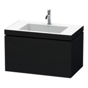 Duravit Meuble sous-lavabo c-bonded L-Cube 80x48cm, 1 HL, chêne noir, 1 tiroir-1