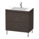 Duravit Meuble sous-lavabo c-bonded L-Cube 80x48cm, 1 HL, E d geb., 2 tiroirs, deb.-1