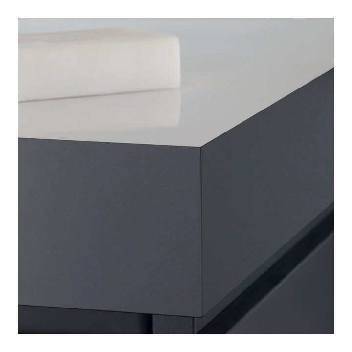 Duravit Meuble sous-lavabo c-bonded L-Cube 80x48cm, 1 HL, E d geb., 2 tiroirs, deb.