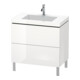 Duravit Meuble sous-lavabo c-bonded L-Cube 80x48cm, 1 HL, E d geb., 2 tiroirs, deb.-4