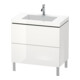 Duravit Meuble sous lavabo c-bonded L-Cube 80x48cm, 1 tiroir, blanc brillant, 2 coulisses, debout-1