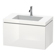Duravit Meuble sous lavabo c-bonded L-Cube 80x48cm, 1 tiroir, blanc brillant, suspendu-1