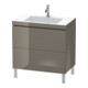 Duravit Meuble sous lavabo c-bonded L-Cube 80x48cm, 1 tiroir HL, f Gr hgl, 2 tiroirs, debout-1