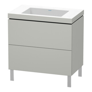 Duravit Meuble sous lavabo c-bonded L-Cube 80x48cm, sans trop-plein, 2 tiroirs, vertical