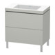 Duravit Meuble sous lavabo c-bonded L-Cube 80x48cm, sans trop-plein, 2 tiroirs, vertical-1