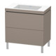 Duravit Meuble sous lavabo c-bonded L-Cube 80x48cm, sans trop-plein, bas. mat, 2 tiroirs, vertical-1