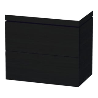 Duravit Meuble sous lavabo c-bonded L-Cube 80x48cm, sans trop-plein, blanc, 2 tiroirs, sur pied