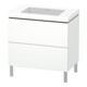 Duravit Meuble sous lavabo c-bonded L-Cube 80x48cm, sans trop-plein, blanc mat, 2 tiroirs, posé-1