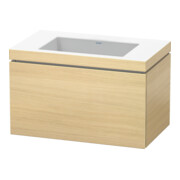 Duravit Meuble sous-lavabo c-bonded L-Cube 80x48cm, sans trop-plein, méd. œuf, 1 tiroir, suspendu