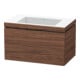 Duravit Meuble sous-lavabo c-bonded L-Cube 80x48cm, sans trop-plein, N foncé, 2 tiroirs, suspendu-1