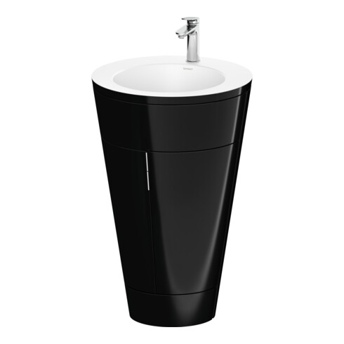 Duravit Meuble sous lavabo c-bonded Set Starck 1 56x86,4x60,5 cm, st, IB, chromé, noir hgl