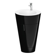 Duravit Meuble sous lavabo c-bonded Set Starck 1 56x86,4x60,5 cm, st, IB, chromé, noir hgl