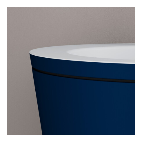 Duravit Meuble sous lavabo c-bonded Set Starck 1 56x86,4x60,5cm, acier, noir, bleu mat