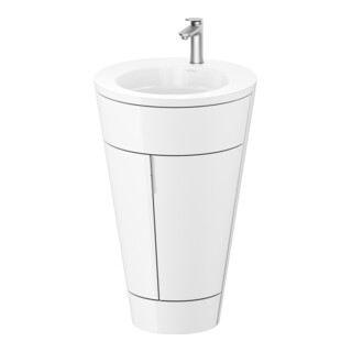 Duravit Meuble sous-lavabo c-bonded Set Starck 1 56x86,4x60,5cm, blanc brillant