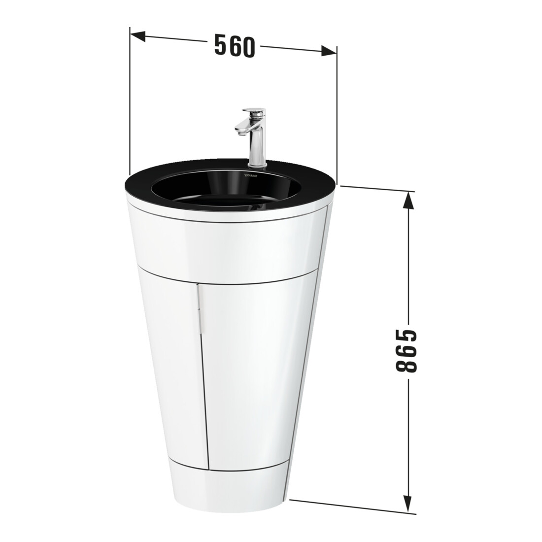 Duravit Meuble sous-lavabo c-bonded Set Starck 1 56x86,4x60,5cm, bleu mat