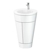 Duravit Meuble sous lavabo c-bonded Set Starck 1 56x86,4x60,5cm, deb., chr, blanc hgl