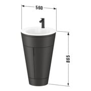 Duravit Meuble sous lavabo c-bonded Set Starck 1 56x86,4x60,5cm, deb., chr, blanc hgl-5