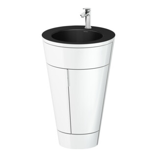 Duravit Meuble sous-lavabo c-bonded Set Starck 1 56x86,4x60,5cm, deb., chr, blanc hgl