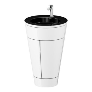 Duravit Meuble sous-lavabo c-bonded Set Starck 1 56x86,4x60,5cm, deb., chr, blanc hgl
