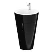 Duravit Meuble sous-lavabo c-bonded Set Starck 1 56x86,4x60,5cm, deb., chr mat, noir hgl