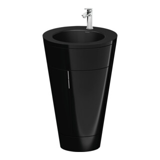 Duravit Meuble sous-lavabo c-bonded Set Starck 1 56x86,4x60,5cm, deb., chr mat, noir hgl