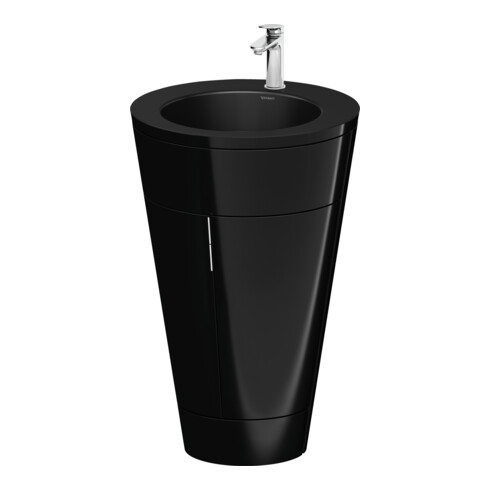 Duravit Meuble sous-lavabo c-bonded Set Starck 1 56x86,4x60,5cm, deb., chr mat, noir hgl